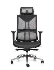 Kancelárska ergonomická stolička Sego ERGO AIR — sieť, čierna