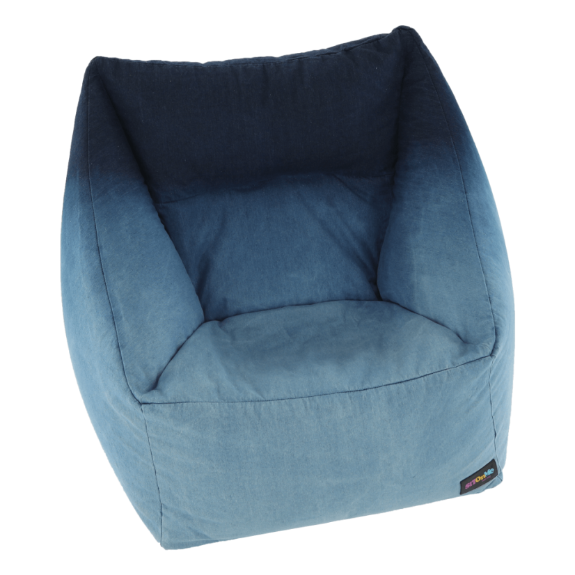 Sedací vak KOZANIŤ — 70×70, modrá látka