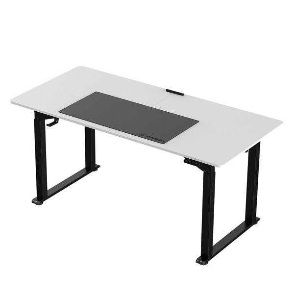 Elektricky výškově nastavitelný stůl UPLIFT — 160 cm, bílá / černá