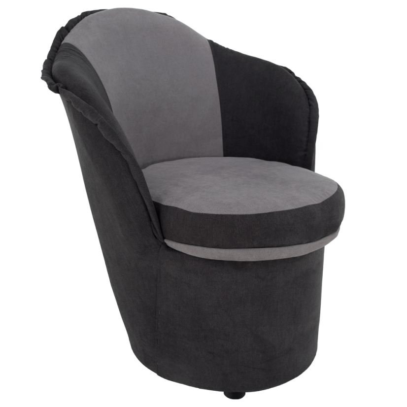 Designové křeslo PERSI s úložným prostorem — látka, šedá Kondela