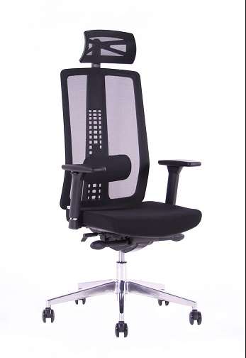 Kancelárska ergonomická stolička Sego SPIRIT — čierna, nosnosť 130 kg