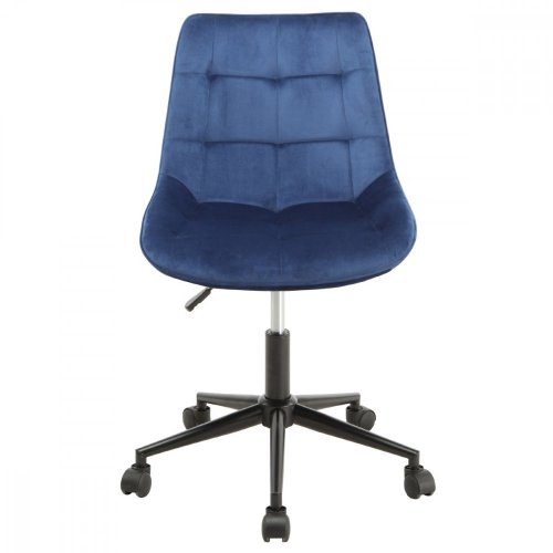 Otočná pracovní židle GAVIS — kov, látka, modrá
