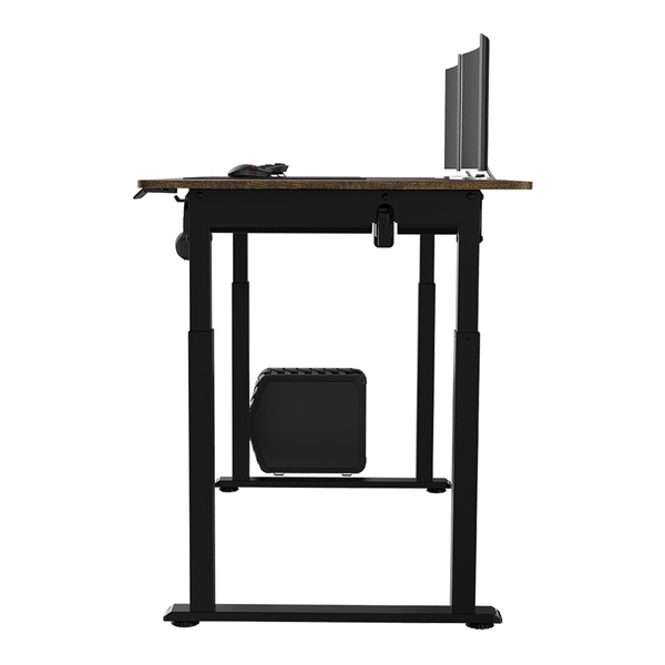 Elektricky výškově nastavitelný stůl UPLIFT — 160 cm, hnědá / černá