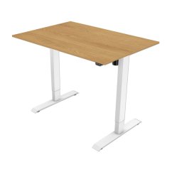 Deska k výškově stavitelnému stolu POWERTON — 120x75 cm, dub