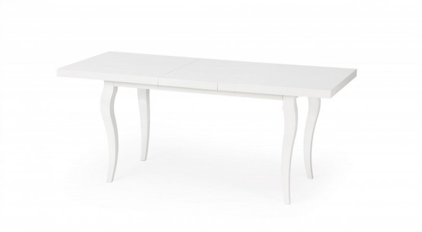 Jídelní rozkládací stůl MOZART –⁠ 160x90x75 (+80), dřevo, bílá