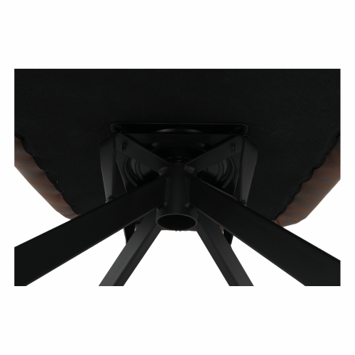 Designové otočné relaxační křeslo KOMODO — kov, látka s efektem broušené kůže, hnědá/černá