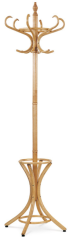 Drevený stojanový vešiak GIOR — prírodný odtieň