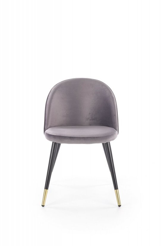 Jedálenská stolička TOPEKA –⁠ kov/látka, sivá