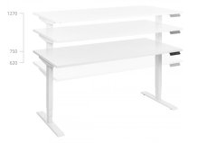 Elektricky výškově stavitelný rám stolu HARBOR — více barev