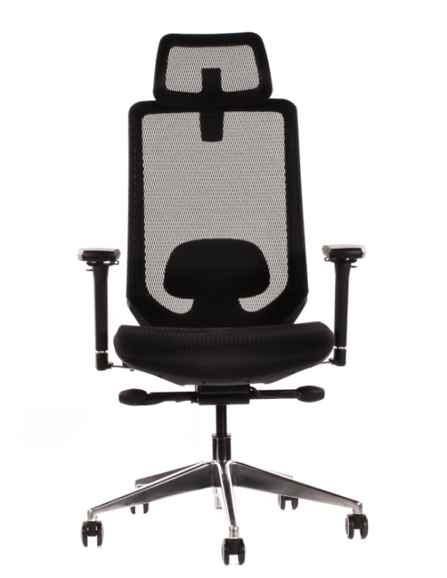 Kancelárska ergonomická stolička Sego AIR PLUS — čierna
