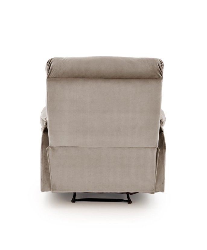 Relaxačné polohovacie kreslo DRAGER - zamatová látka, béžová