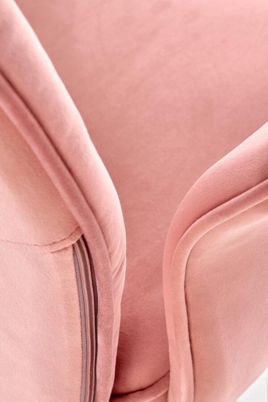 Kancelárska otočná stolička TULIP — látka, ružová