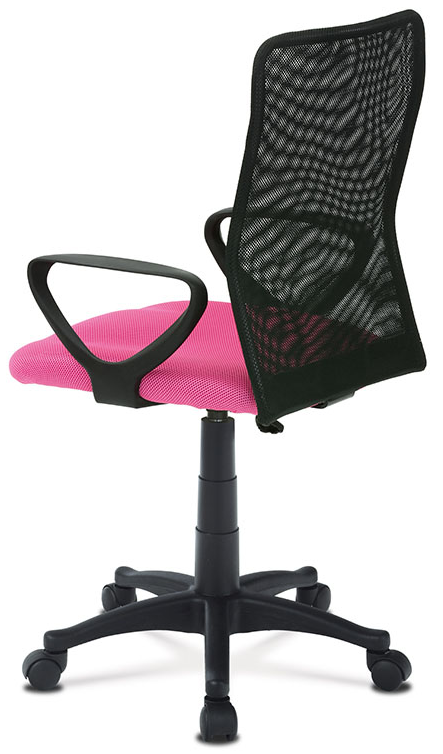 Kancelářská židle na kolečkách PIX – černá/růžová