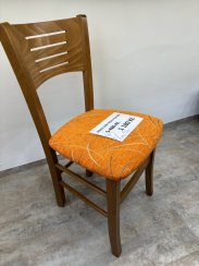 Dřevěná jídelní židle Stima VERONA – rustikal / oranžová (vzorek z prodejny)