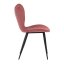 Autronic Jídelní židle TERRA, červená látka, černá kovová podnož