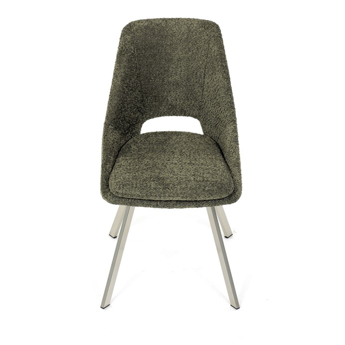 Moderní zelená jídelní židle RINA Autronic s nerezovými nohami