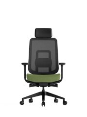 Ergonomická kancelárska stolička K42 SP – sieť/čalúnená, zelená