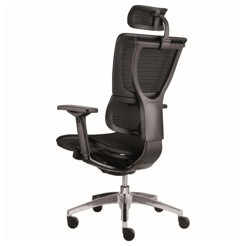 Kancelárska otočná stolička JOO - sieťovina, čierna