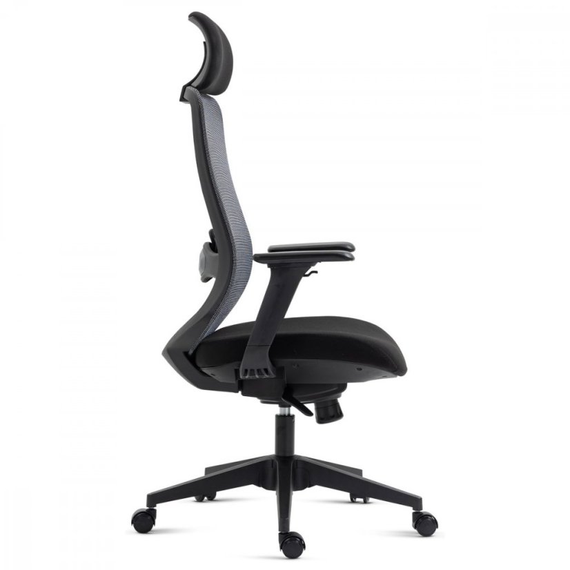 Kancelářská ergonomická židle NAVIA — látka, černá