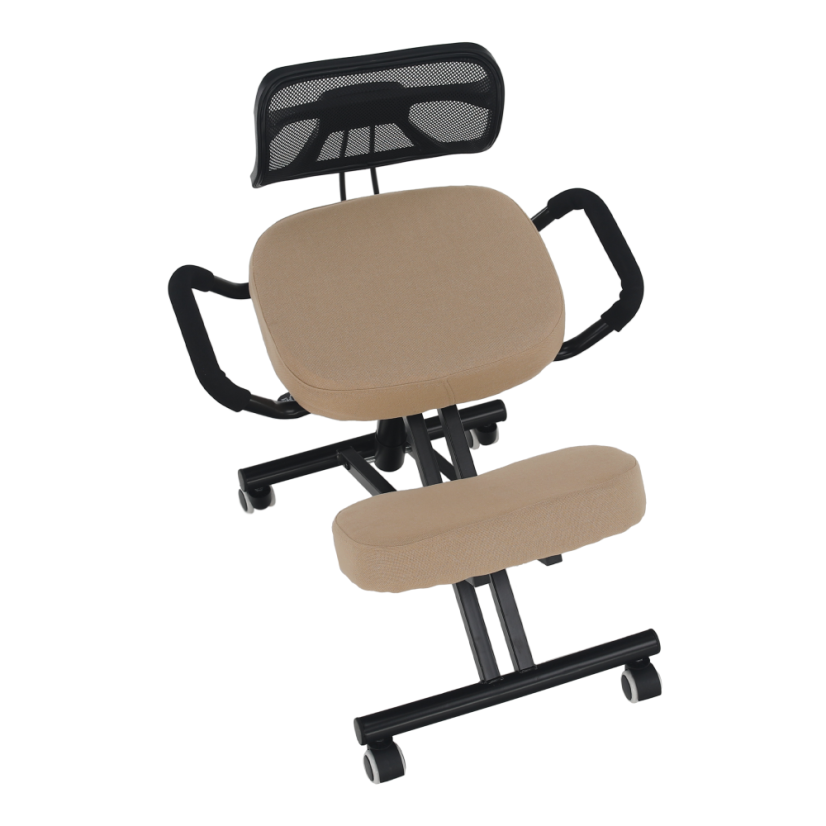 Ergonomická kľakačka RUFUS – Béžová/Čierna látka - Farba: Béžová