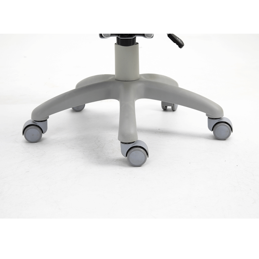 Detská rastúca stolička RAIDON – látka, plast, sivá / ružová