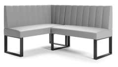 Rohová lavice Kate – 160x140 cm, černý kov, více barev, MI-KO