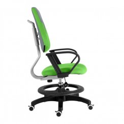 Dětská rostoucí židle s podnoží BAMBINO – látka, šedo-zelená