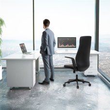 Kancelářské křeslo ORBIT – černá ekokůže s houpacím mechanismem Autronic