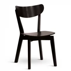 Dřevěná jídelní židle NICO – masiv, černá