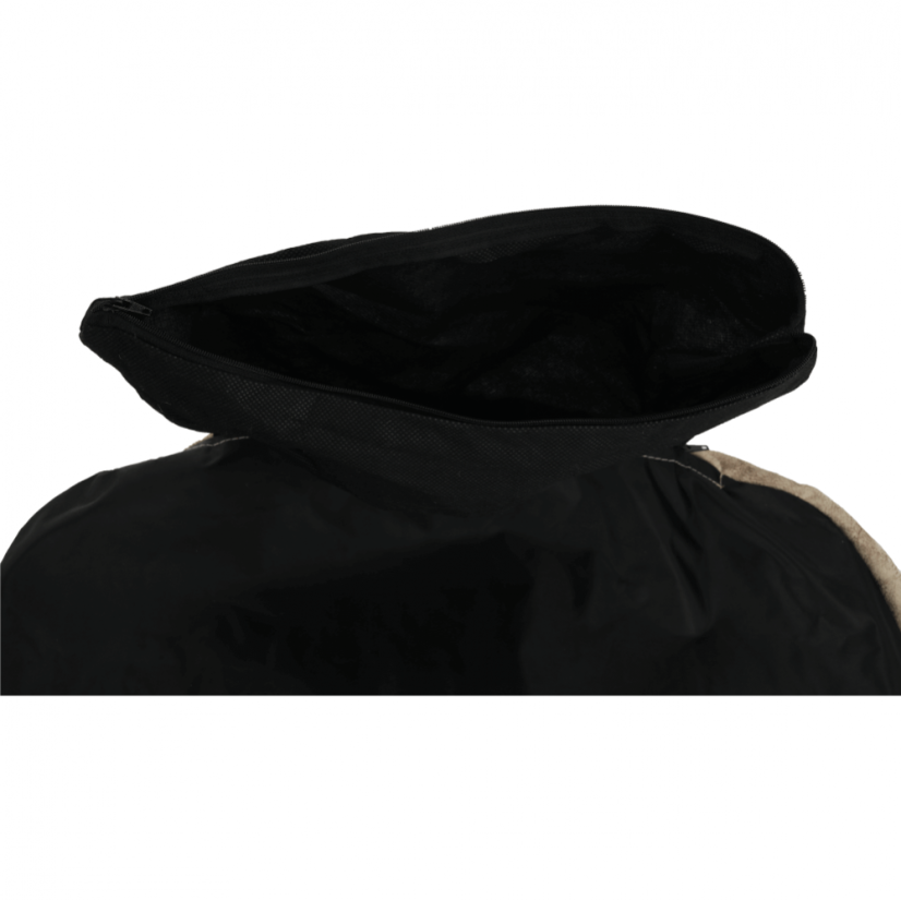 Sedací vak s taburetom FOLAN — béžovohnedá