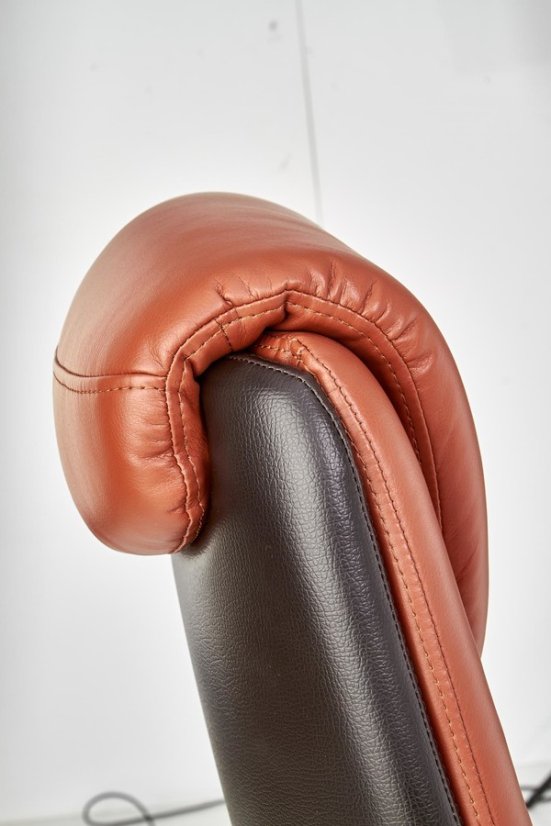 Kancelářské křeslo CALVANO – ekokůže, hnědá Halmar