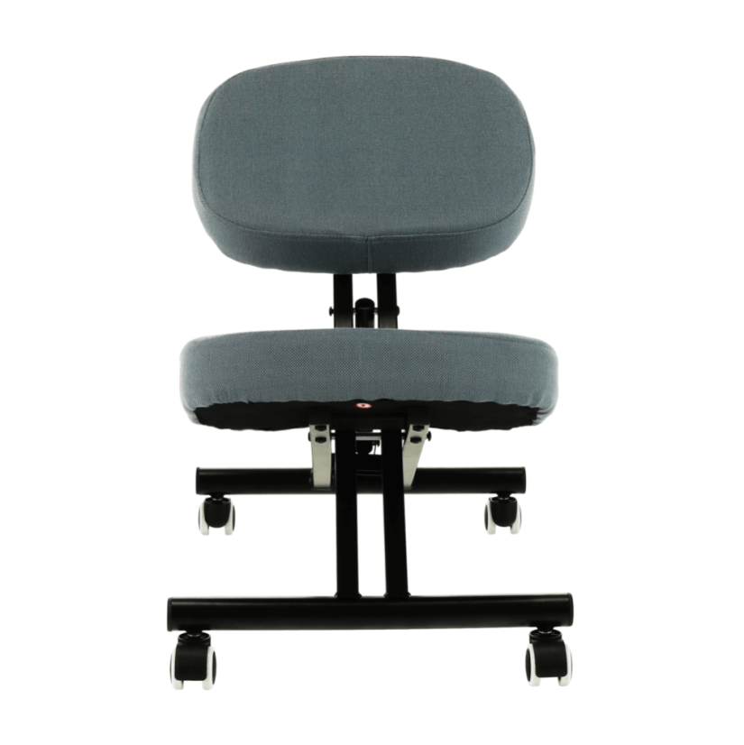 Ergonomická kľačka KILIAN – svetlosivá/čierna, látkový povrch
