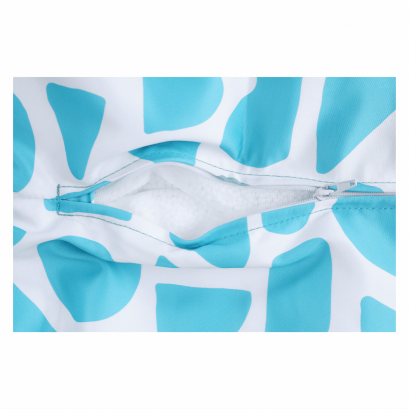 Sedací vak TELDIN —75x75x110, látka, tyrkysová / biela