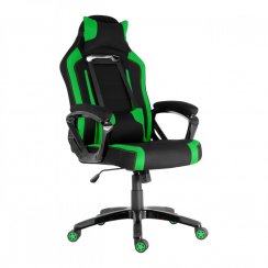 Herní židle A-RACER Q11 –⁠ látka, černá/zelená