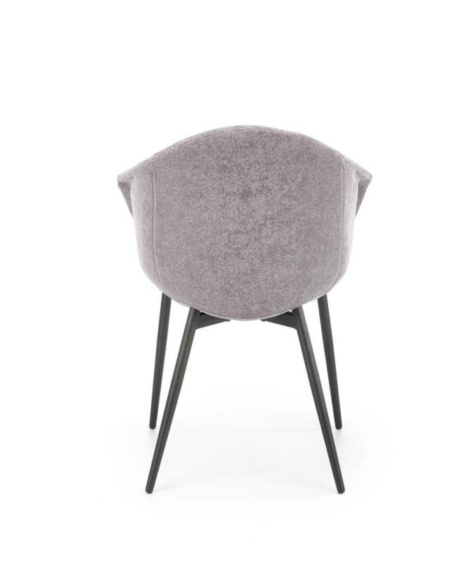 Jedálenské kresielko SUNNY –⁠ kov, látka šedá