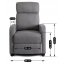 Štýlové kreslo DANNY — v šedej farbe, polohovateľné