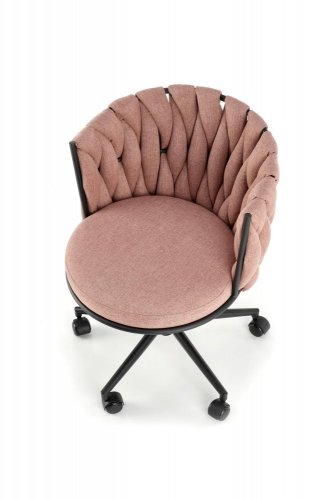 Kancelářská otočná židle TALON — látka, růžová