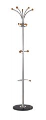 Stojanový vešiak PANAMA - 180 cm, kov, drevené prvky, kameň