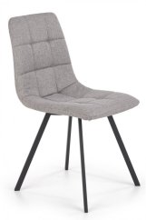 Jídelní židle DIMO – kov, látka, šedá Halmar