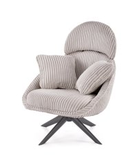 Relaxačné otočné kreslo MERRY 2 — oceľ, menčestrová látka, viac farieb