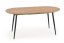 Jídelní kulatý rozkládací stůl COLORADO – 120x80x74 (+40) dub/kov, černý Halmar