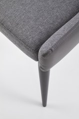 Jedálenské kresielko JERG – látka, ekokoža, sivá