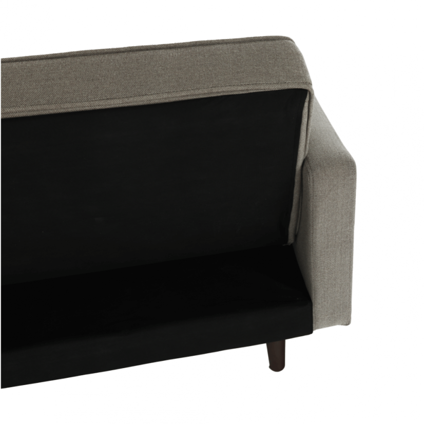 Rozkládací pohovka OTISA — látka, šedohnědá Kondela