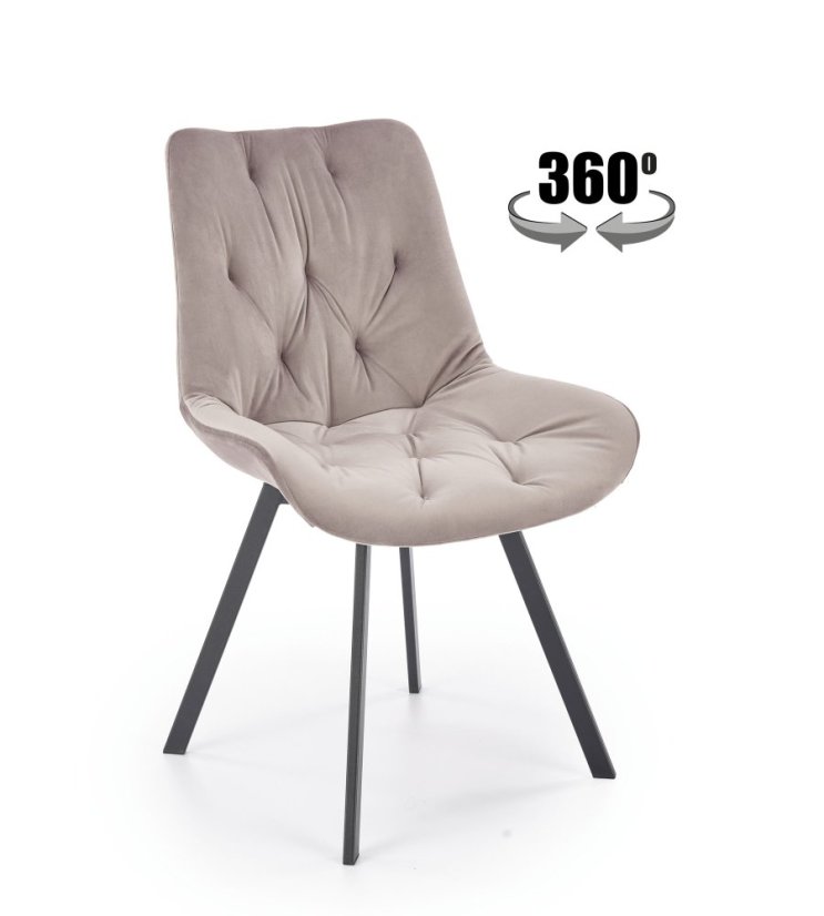 Elegantné Béžové Kreslo BECKY s otočnou funkciou Halmar