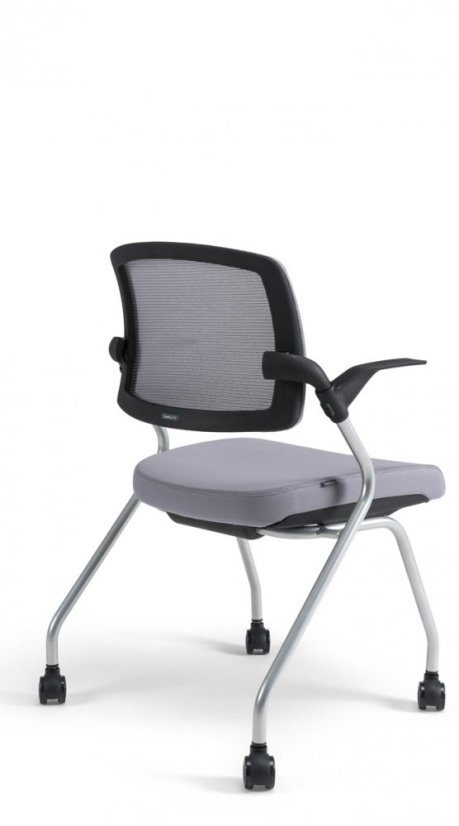 Konferenčná stolička na kolieskach Bestuhl U20 BLACK — viac farieb, stohovateľná - Farebné prevedenie U20 BLACK: Červená