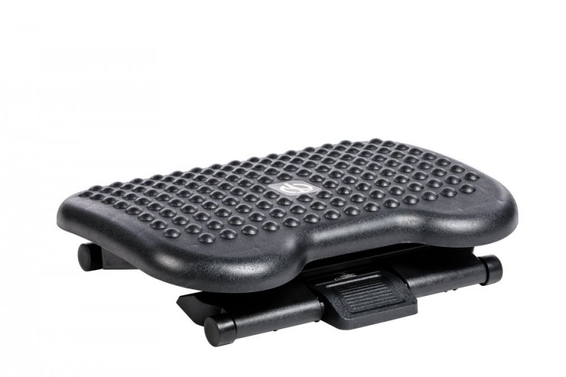 FOOTREST ADVANCED podložka pod nohy – čierna, výškovo aj uhlovo nastaviteľná