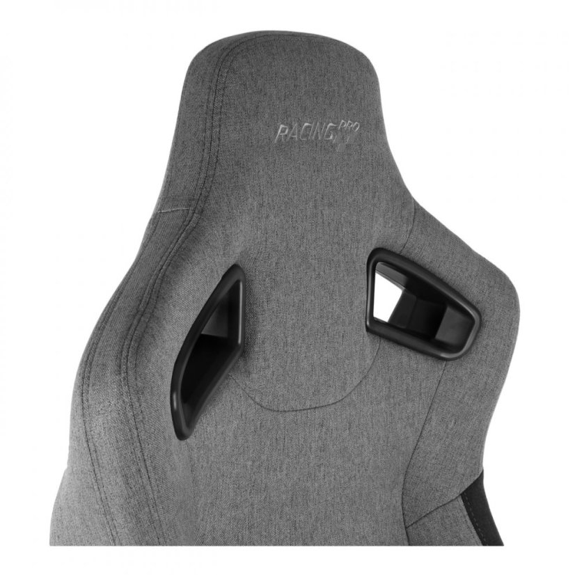 Herní židle IRON XXL — látka, černá / šedá, nosnost 140 kg