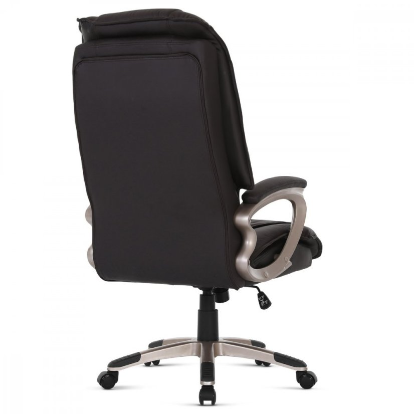 Kancelářské křeslo SALEM — kůže, hnědá Autronic