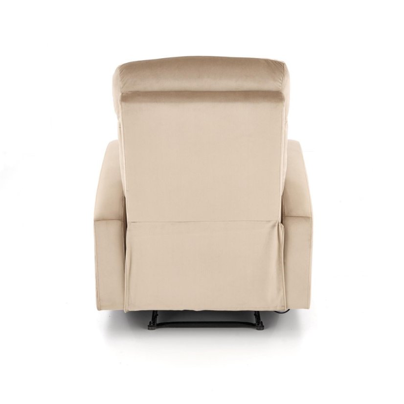 Polohovací TV křeslo WONDER s funkcí houpání — látka, béžová Halmar