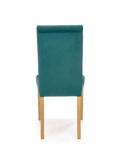 Jídelní židle DIEGO 3 — samet, medový dub, zelená